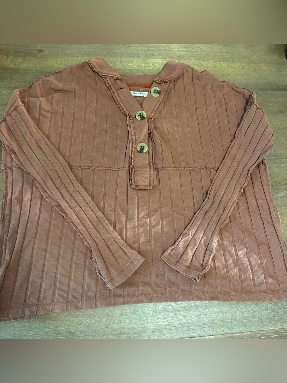 We The Free In The Mix Women’s Henley Rust Small - Picture 2 of 8